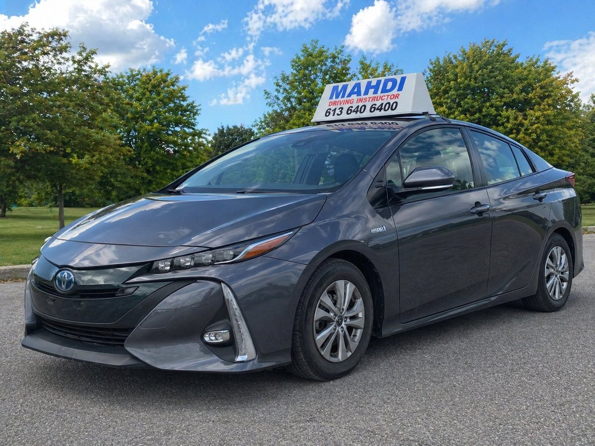 Toyota Prius Prime plug-in hybrid - Mahdi's driving school car in Ottawa with dual controls